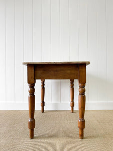 Antique English Country Pine Console Table or Desk c1890