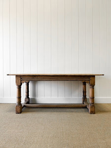 Antique English Country Oak 6ft Refectory Style Table