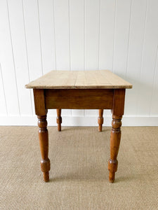 Antique English Country Pine Console Table or Desk c1890