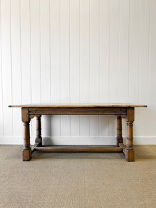 Antique English Country Oak 6ft Refectory Style Table