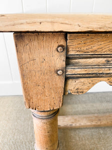 Antique English Country Oak 6ft Refectory Style Table