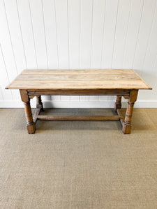 Antique English Country Oak 6ft Refectory Style Table