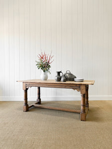 Antique English Country Oak 6ft Refectory Style Table
