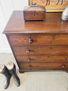 An Antique George III Country Made Oak Chest of Drawers