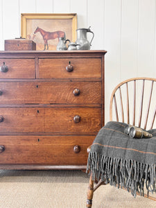 An Antique George III Country Made Oak Chest of Drawers