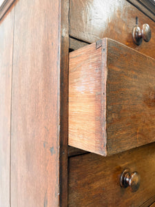 An Antique George III Country Made Oak Chest of Drawers