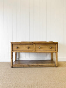 An Antique English Country Pine Sideboard