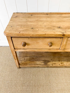 An Antique English Country Pine Sideboard