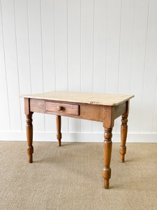 Antique English Country Pine Console Table or Desk c1890