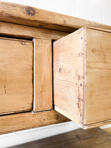 An Antique English Country Pine Sideboard