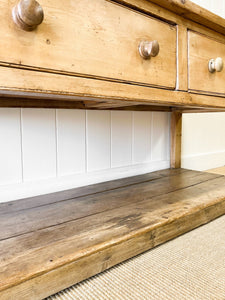 An Antique English Country Pine Sideboard