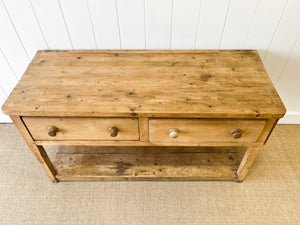 An Antique English Country Pine Sideboard