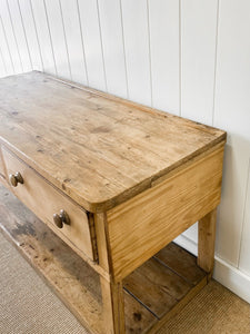 An Antique English Country Pine Sideboard