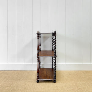 An English Victorian Mahogany "What-Not" Shelf