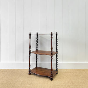 An English Victorian Mahogany "What-Not" Shelf