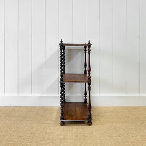 An English Victorian Mahogany "What-Not" Shelf