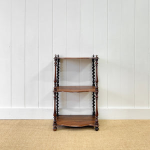 An English Victorian Mahogany "What-Not" Shelf