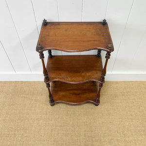 An English Victorian Mahogany "What-Not" Shelf