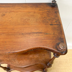 An English Victorian Mahogany "What-Not" Shelf