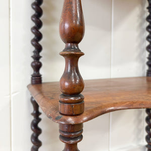An English Victorian Mahogany "What-Not" Shelf