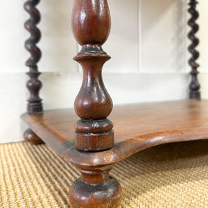 An English Victorian Mahogany "What-Not" Shelf