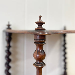 An English Victorian Mahogany "What-Not" Shelf