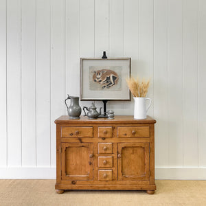 An Antique English Pine Sideboard c1890