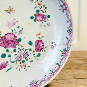 A Pair of Antique Chinese Famille Rose Luncheon Plates 18th Century