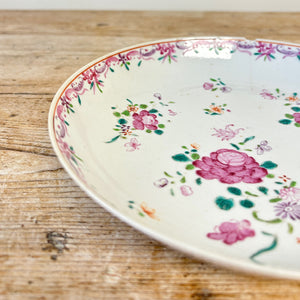 A Pair of Antique Chinese Famille Rose Luncheon Plates 18th Century