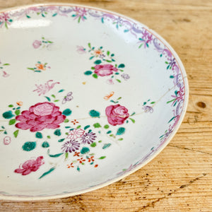 A Pair of Antique Chinese Famille Rose Luncheon Plates 18th Century
