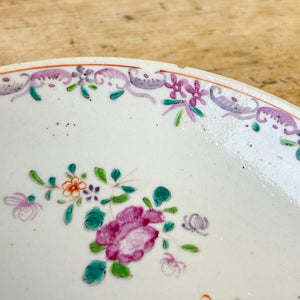 A Pair of Antique Chinese Famille Rose Luncheon Plates 18th Century