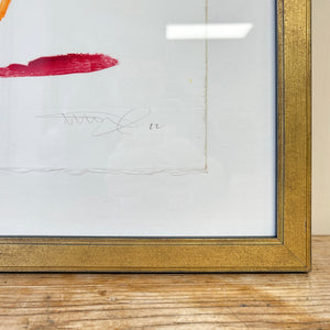 A Pair of Portrait Mono Print Paintings By Detroit Artist Mary Rousseaux