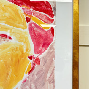 A Large Portrait Mono Print Painting By Detroit Artist Mary Rousseaux