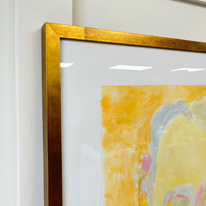 A Large Portrait Mono Print Painting By Detroit Artist Mary Rousseaux