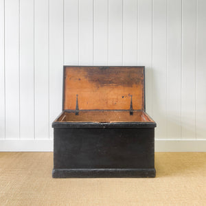 An English Pine Ebonized Blanket Box