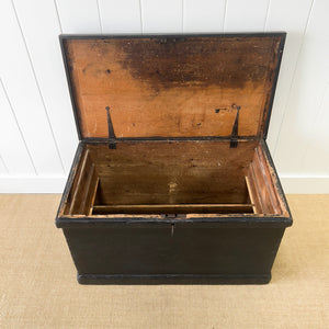 An English Pine Ebonized Blanket Box