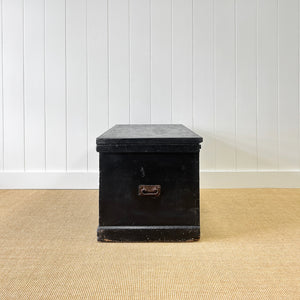 An English Pine Ebonized Blanket Box