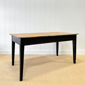 An Antique English Country Pine 5 ft Kitchen Dining Table c1890