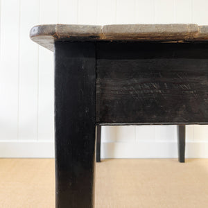 An Antique English Country Pine 5 ft Kitchen Dining Table c1890