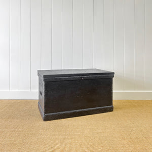 An English Pine Ebonized Blanket Box