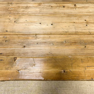 An Antique English Country Pine 5 ft Kitchen Dining Table c1890
