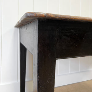 An Antique English Country Pine 5 ft Kitchen Dining Table c1890