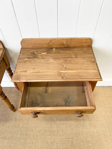 A Charming Pair of English Pine Bedside Tables