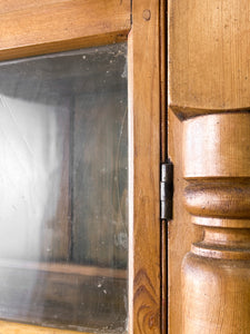 A 19th Century English Pine Bookcase Cabinet or Hutch with Glazed Doors
