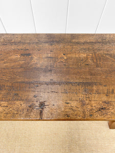 An Antique French Country Oak Coffee Table