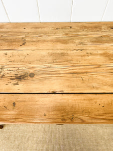 An English Country Pine Console Table or Desk