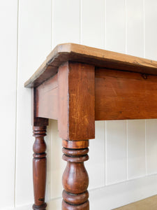 An English Country Pine Console Table or Desk