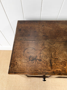 An English George III Oak Mule Chest