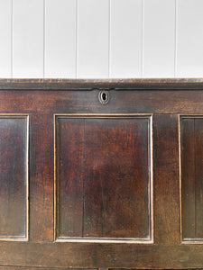 An English George III Oak Mule Chest