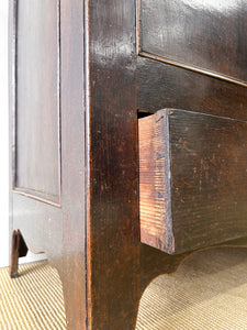 An English George III Oak Mule Chest